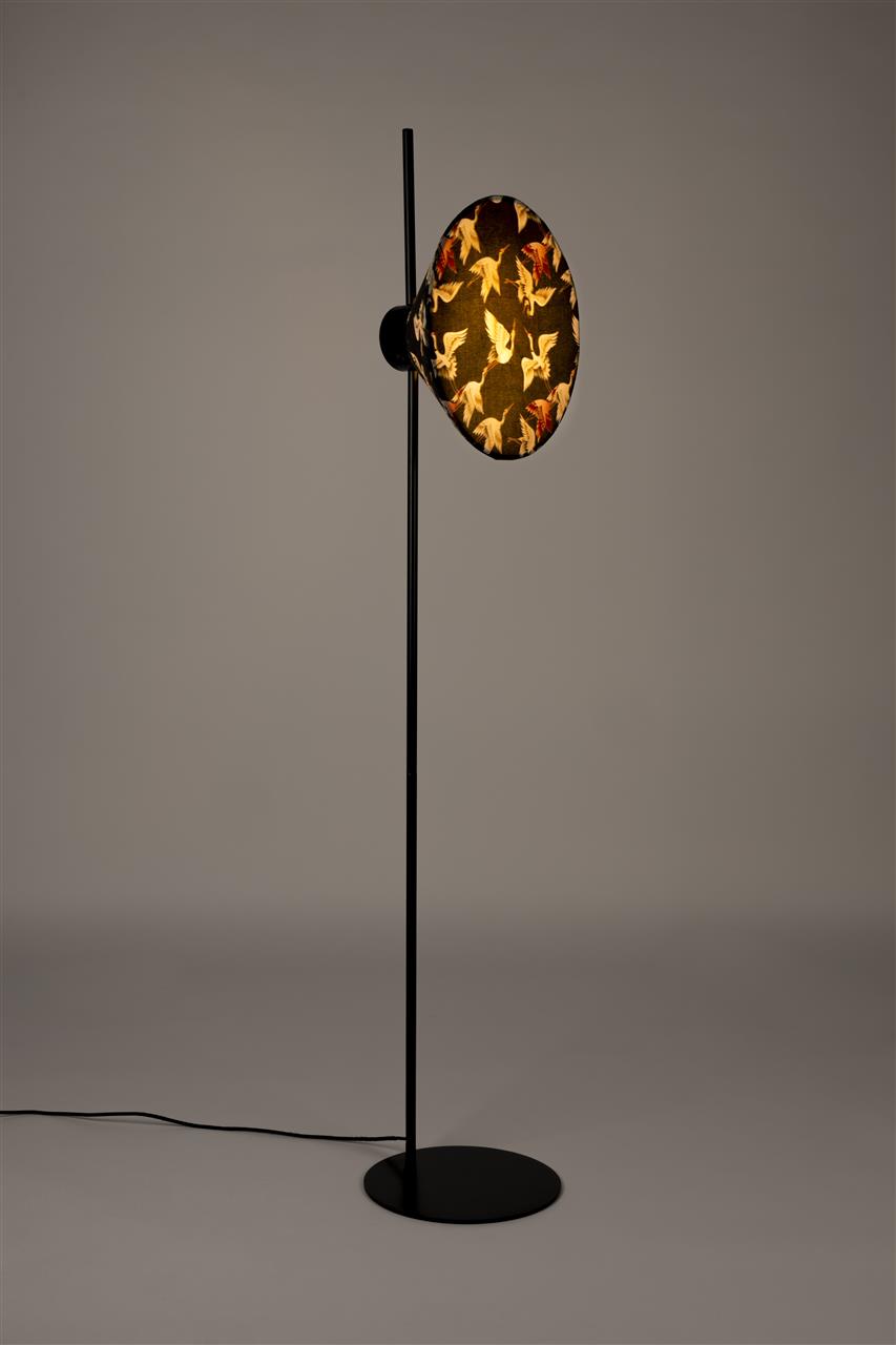 Stojacia lampa Jaylee – z kovu v Czarny