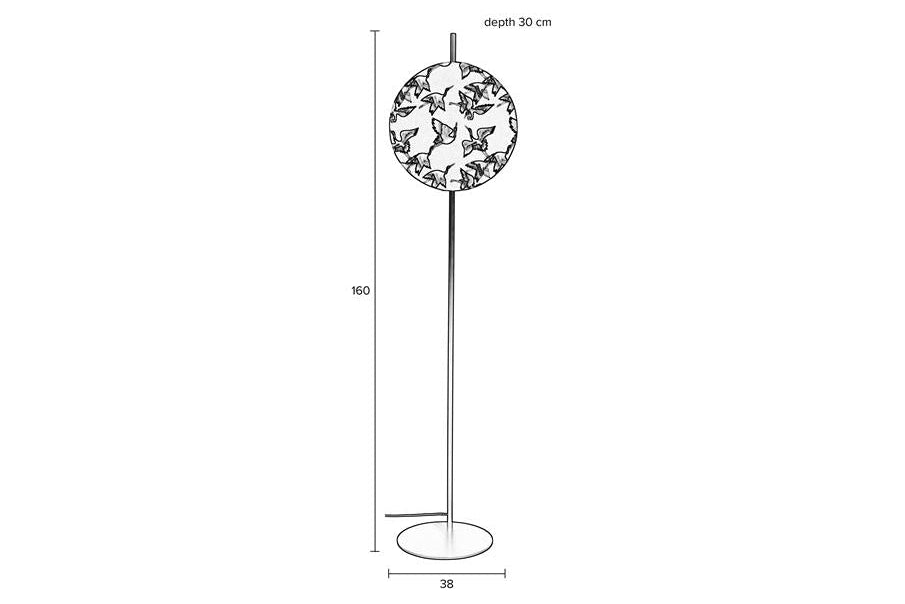 Stojacia lampa Jaylee – z kovu v Czarny
