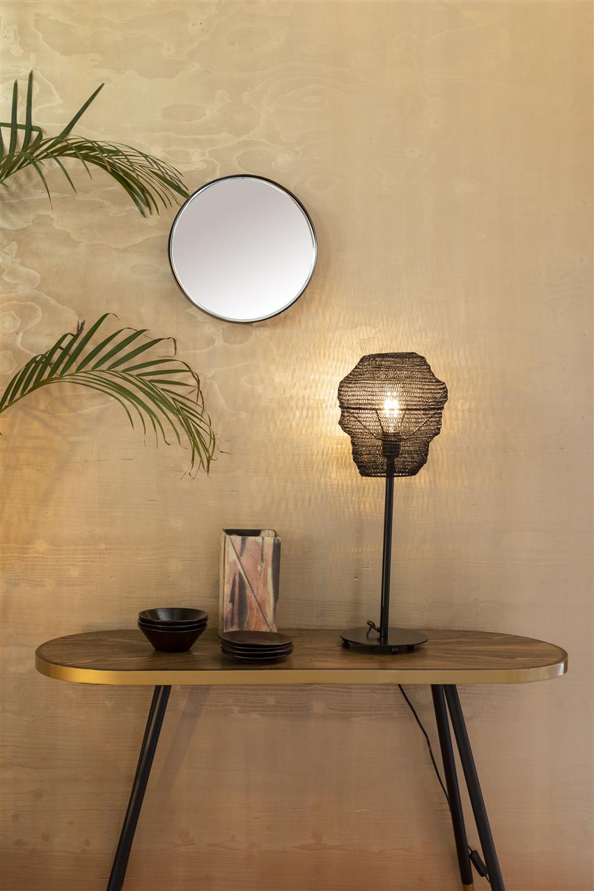 Tischlampe Lena – aus Metall in Schwarz