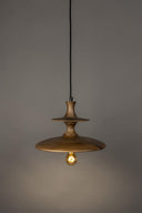 Závesná lampa Soloria S – z mangového dreva v Béžová