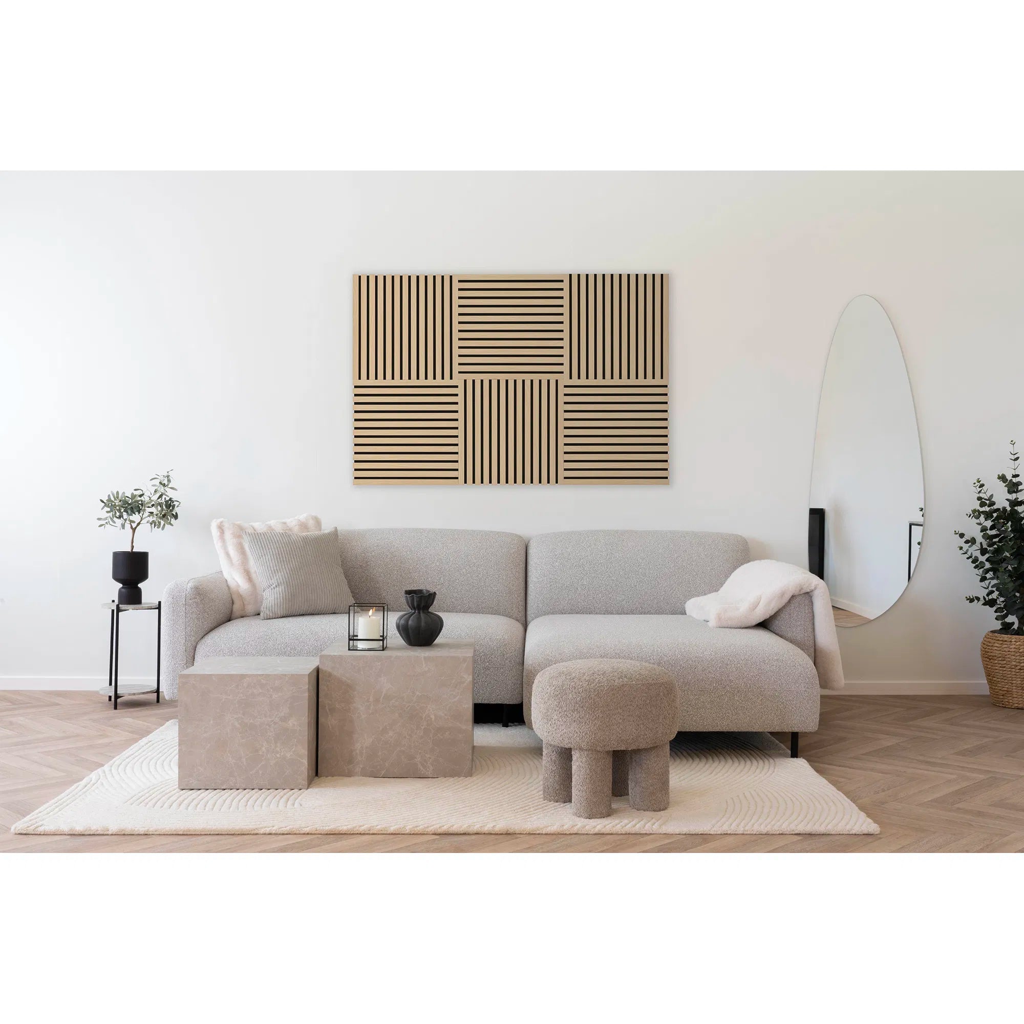 Akustikpaneele Eiche Natur 52×52cm (2er Set)