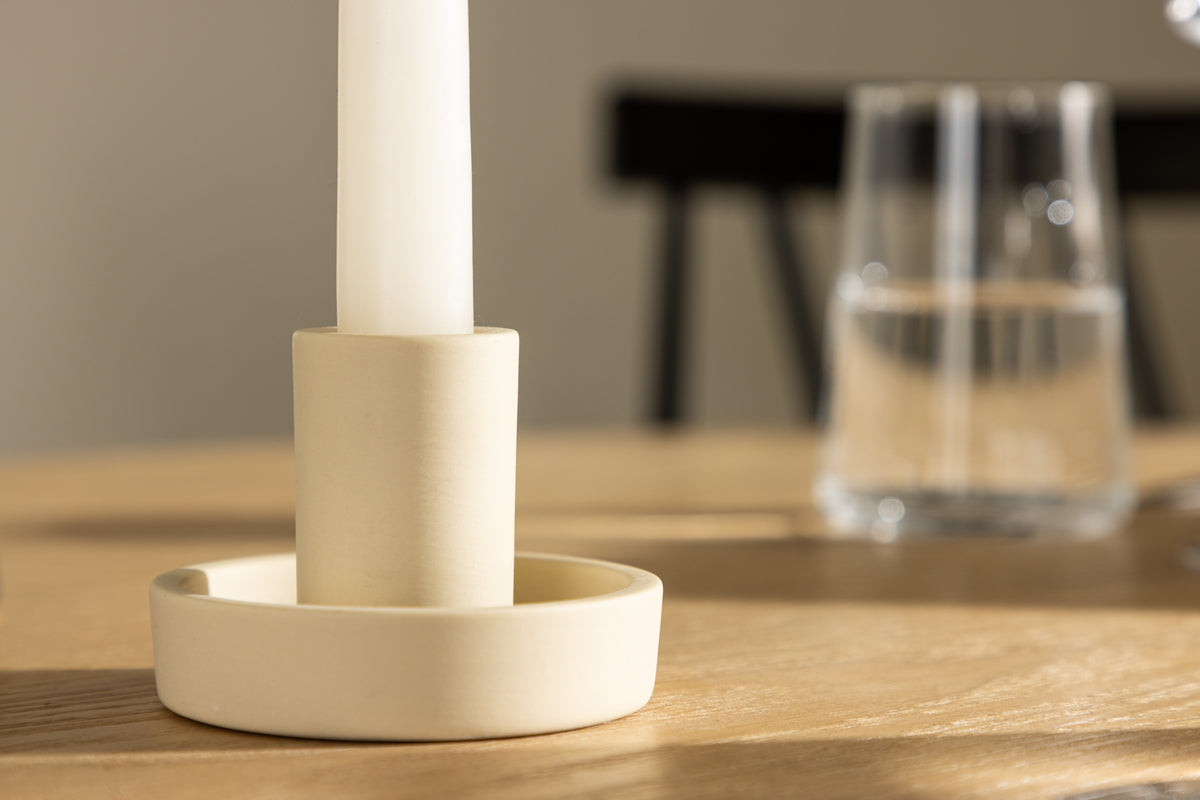 Držiak na sviečky Cocobello - Ø11 cm z Color Clay v Béžovej alebo Bielej