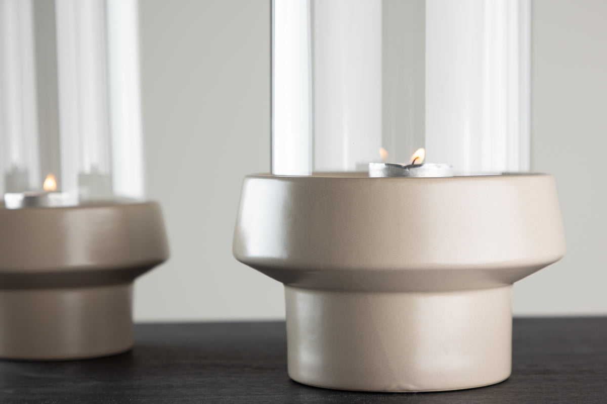 Lampa plameň - lampa zo skla a kameniny v rôznych farbách