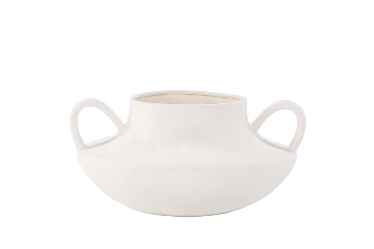 Kvetináč Vian - v okrúhlom tvare s výraznými keramickými uchami