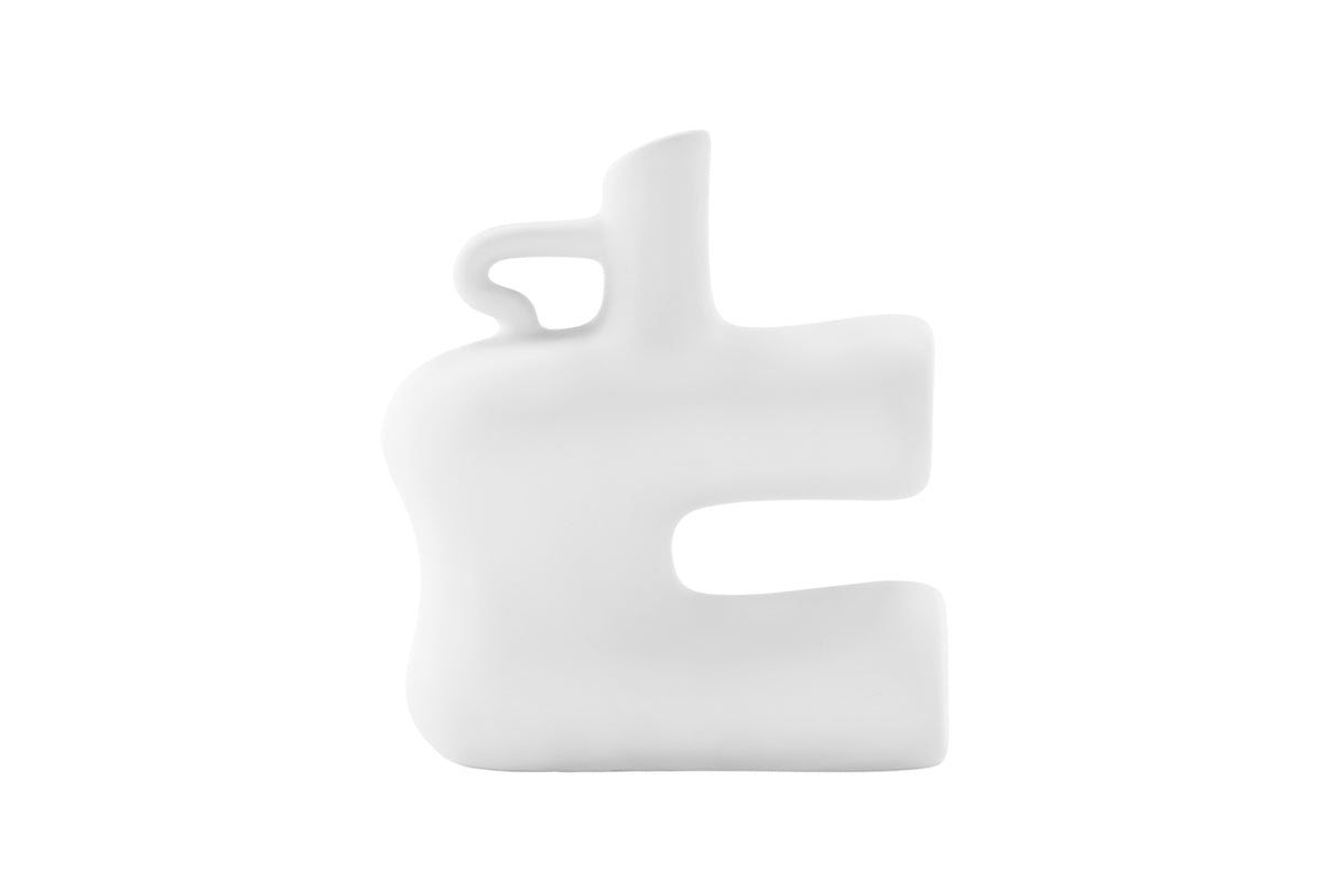 Váza Calvera 19 cm – sochársky dizajnový objekt v Bielá alebo Czarny