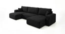 Designer Sofa Noma U mit Schlaffunktion und Stauraum in Cord