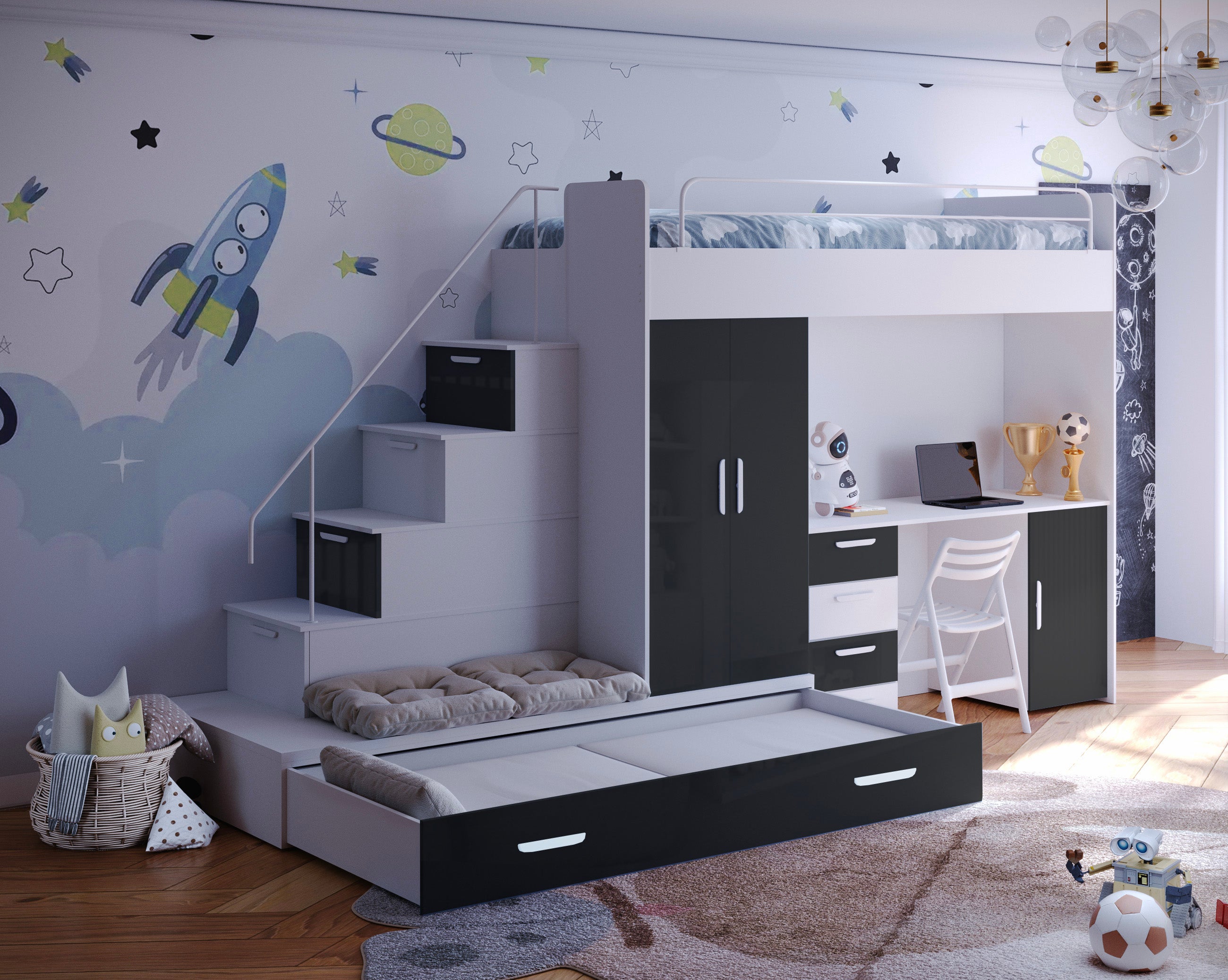 Detská vyvýšená posteľ Adventure