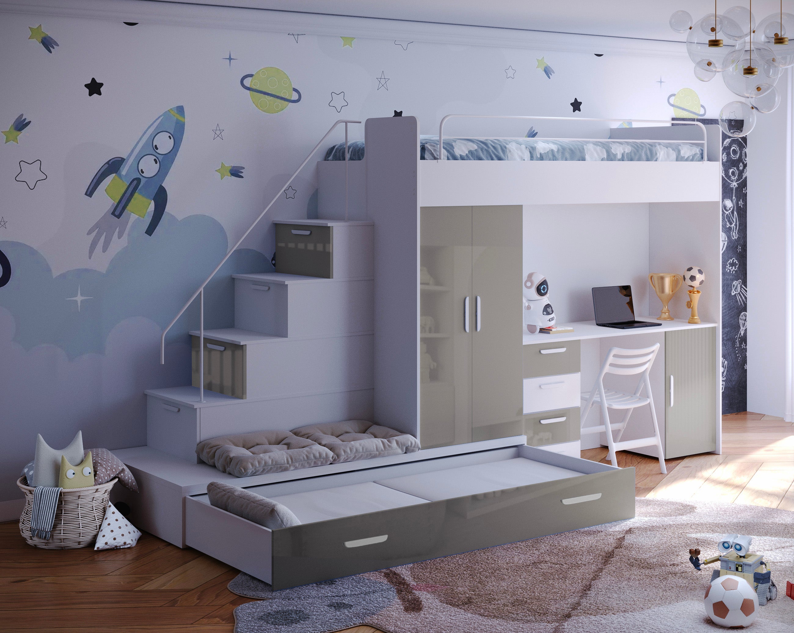 Detská vyvýšená posteľ Adventure