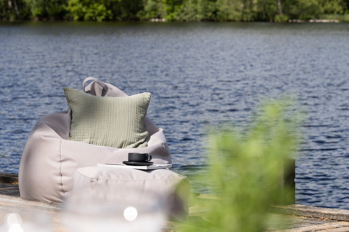 Záhradný sedací vak Lago - z polyesteru v béžovej