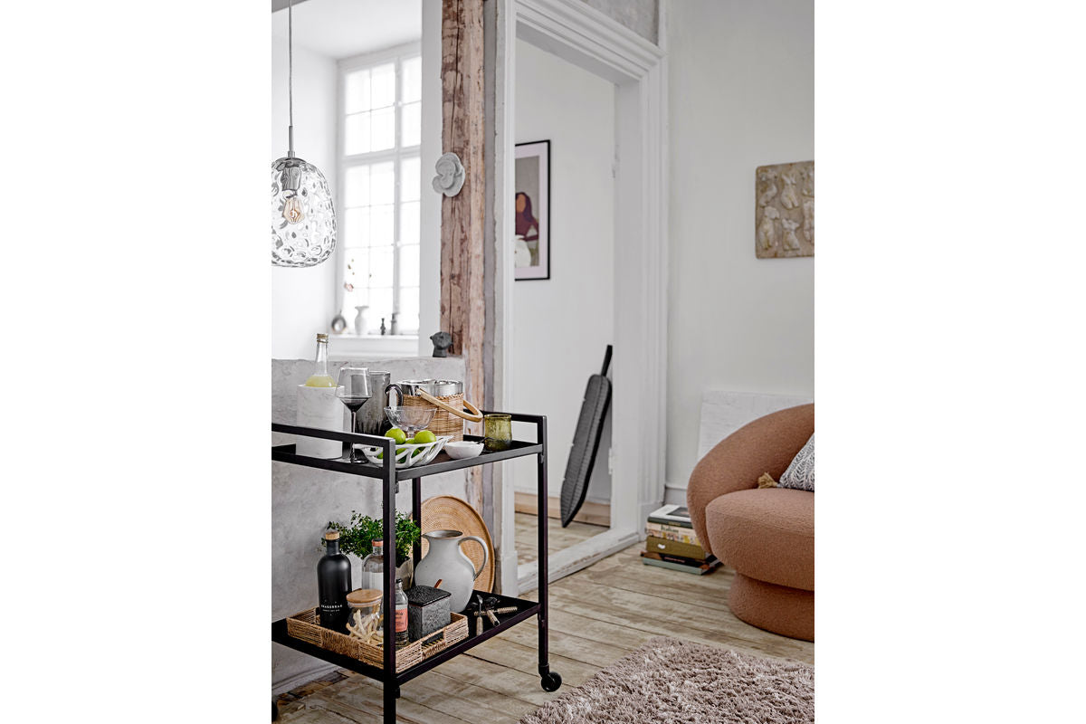 Miska Liora - kamenina v bielej farbe s motívom listu