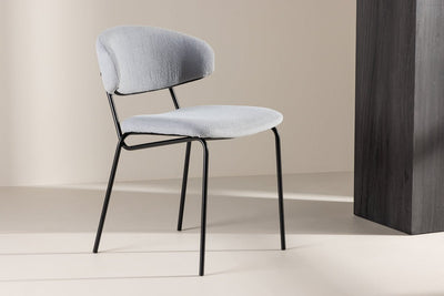 Sada 2 ks - Stolička Antarctica s mäkkým bouclé - látka