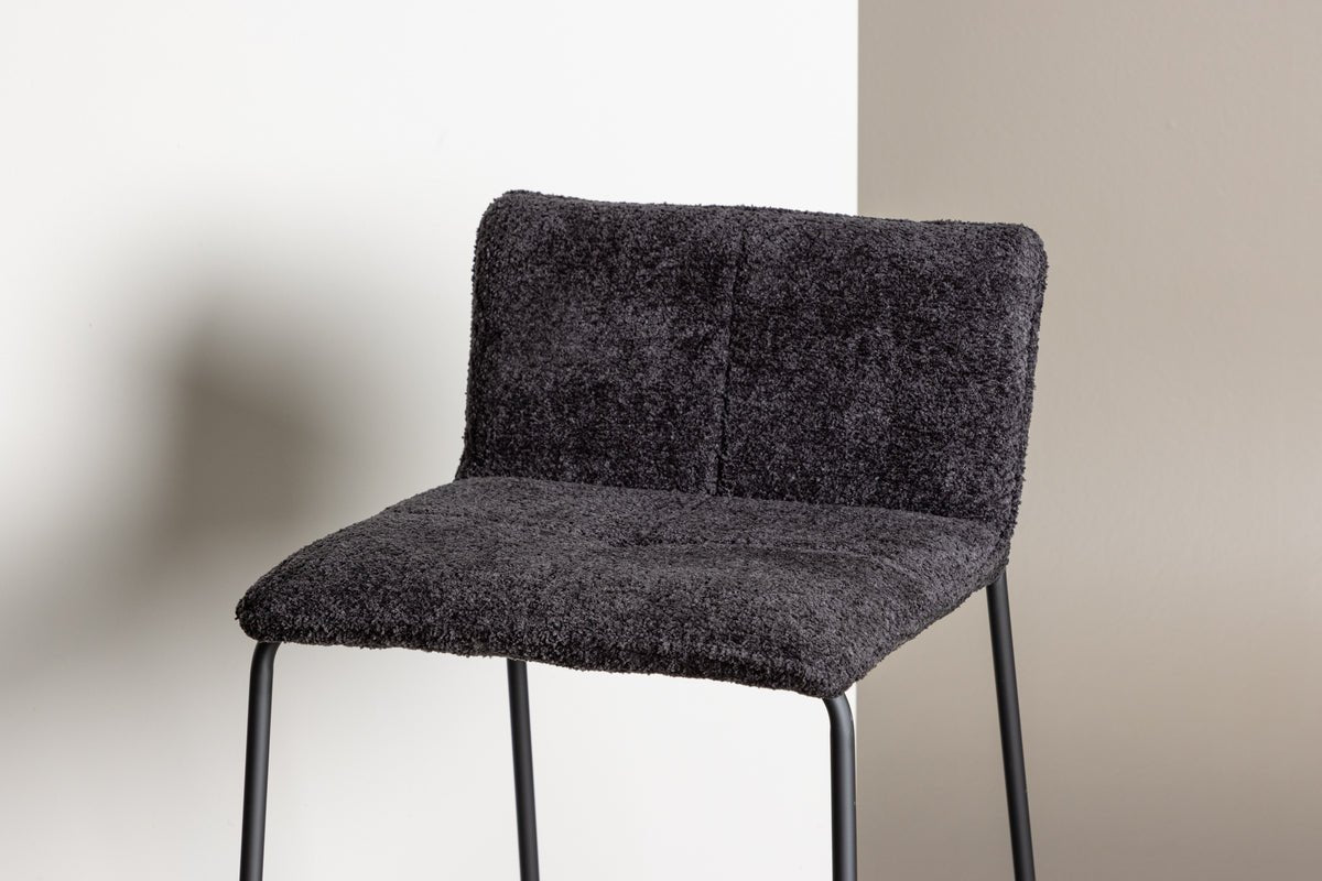 2er Set - Barhocker Bombay mit Bouclé-Sitz