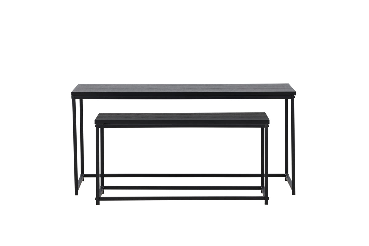 Konferenčný stolík Fernando - v drevenom vzhľade s oceľovým rámom