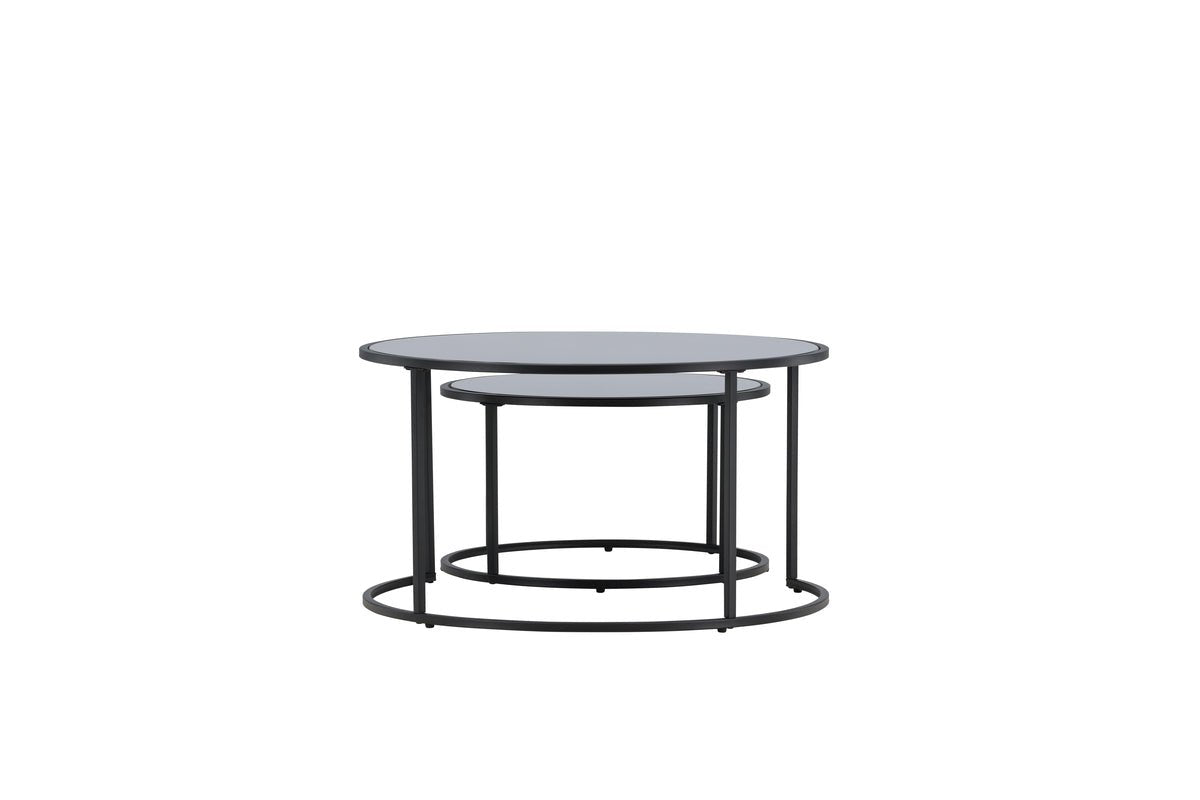 Konferenčný stolík Franco - s čiernymi sklenenými doskami