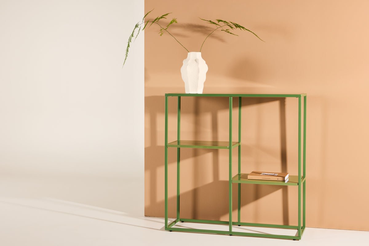 Regal Livorno – kompaktes Stahlregal in Grün