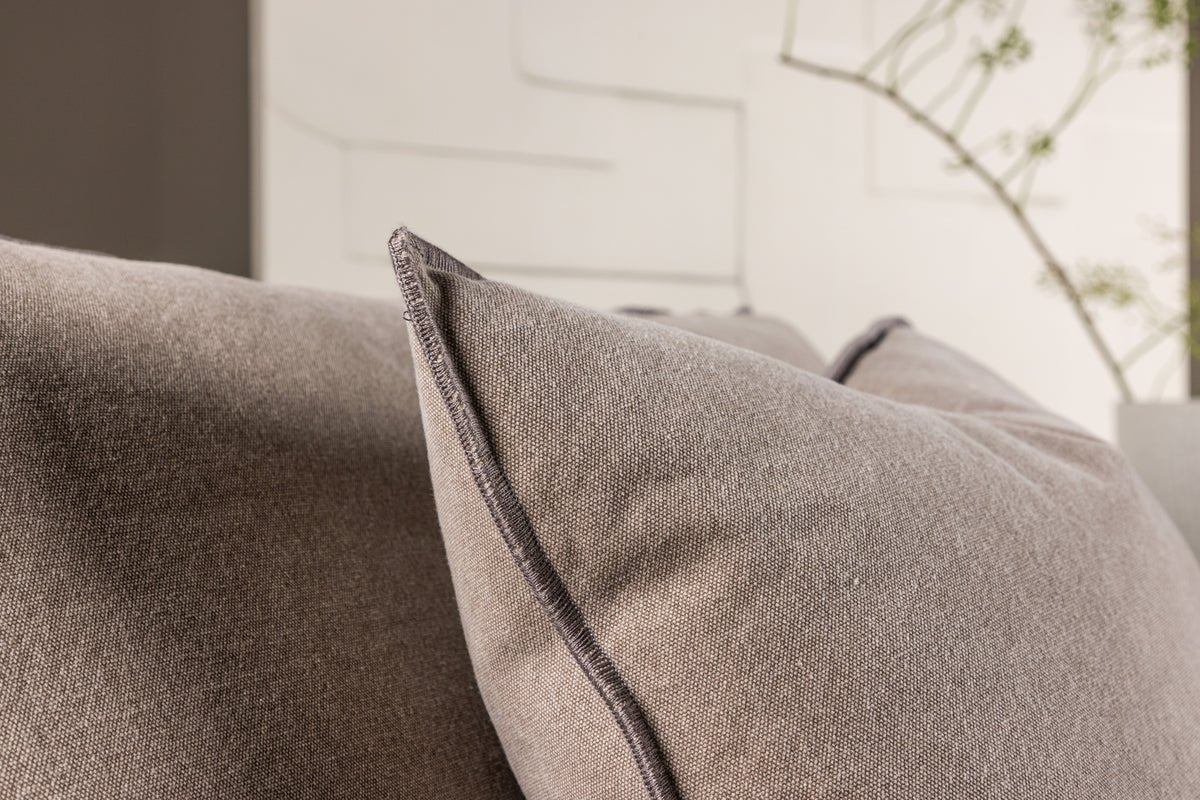 Dizajnérske kreslo Lanzia – Hnedá s ľanovým vzhľadom