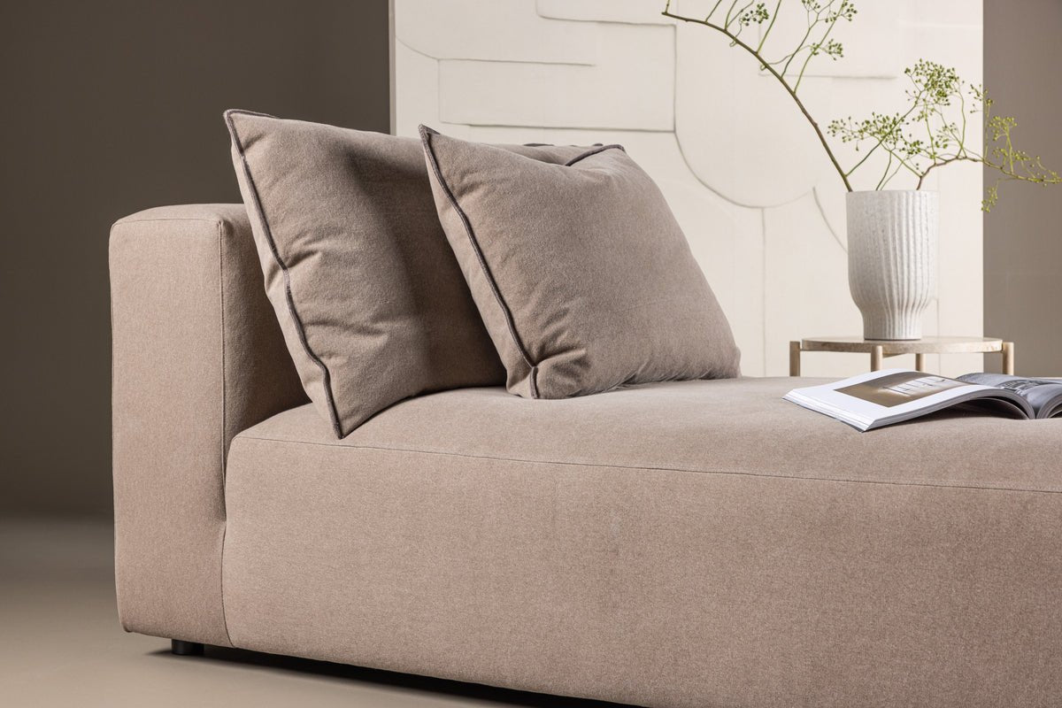 Dizajnérske kreslo Lanzia – Hnedá s ľanovým vzhľadom