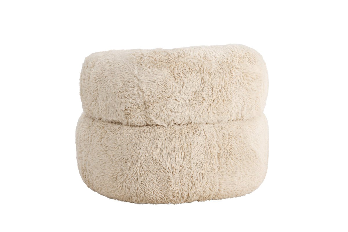 Kreslo Fiby - s polyesterovým poťahom v krémovo bielej farbe