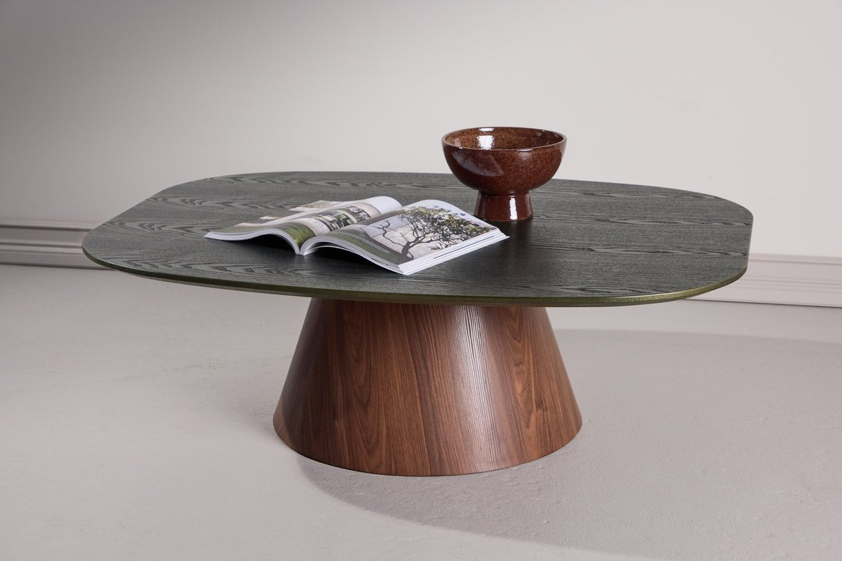 Konferenčný stolík Amaro - v drevenom vzhľade s kresbou dreva