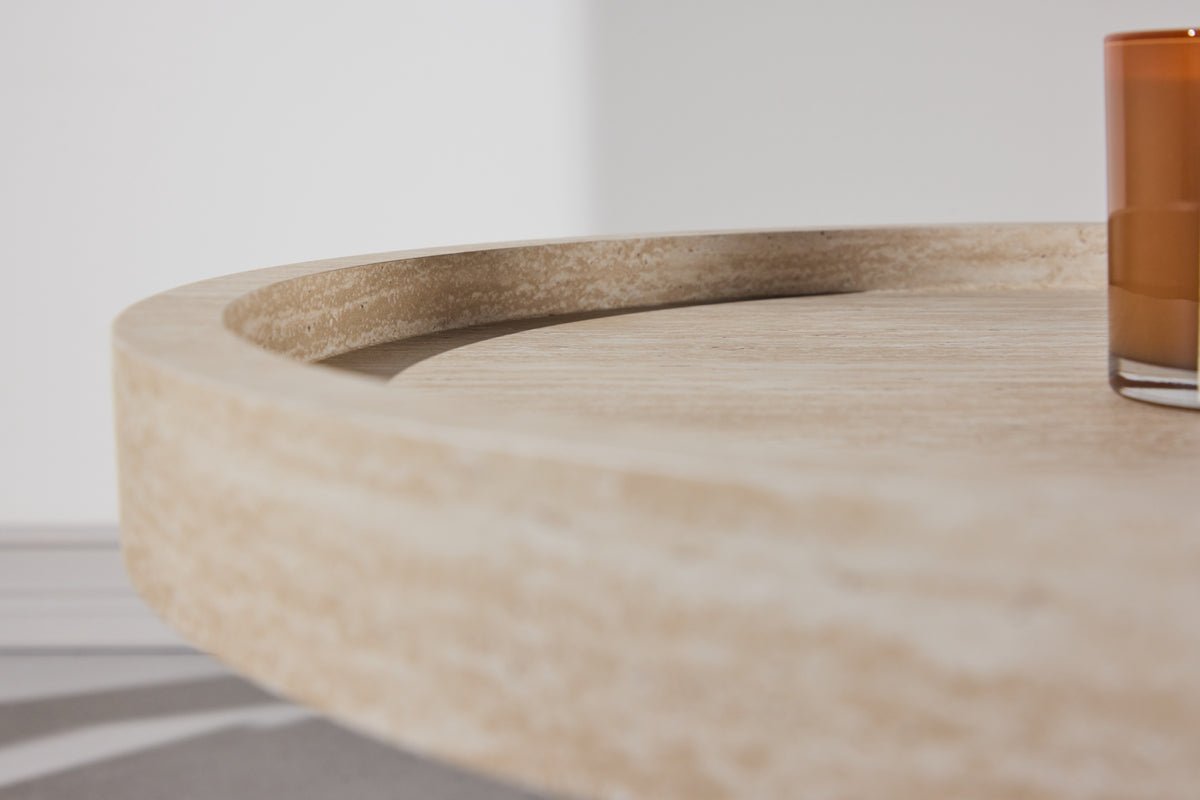 Prístavný stolík Tavira – Ø60 cm v Béžovej