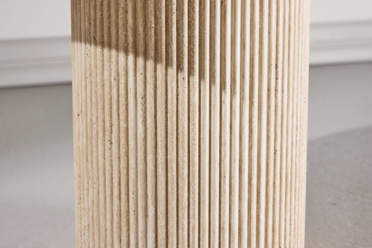 Prístavný stolík Tavira – Ø60 cm v Béžovej