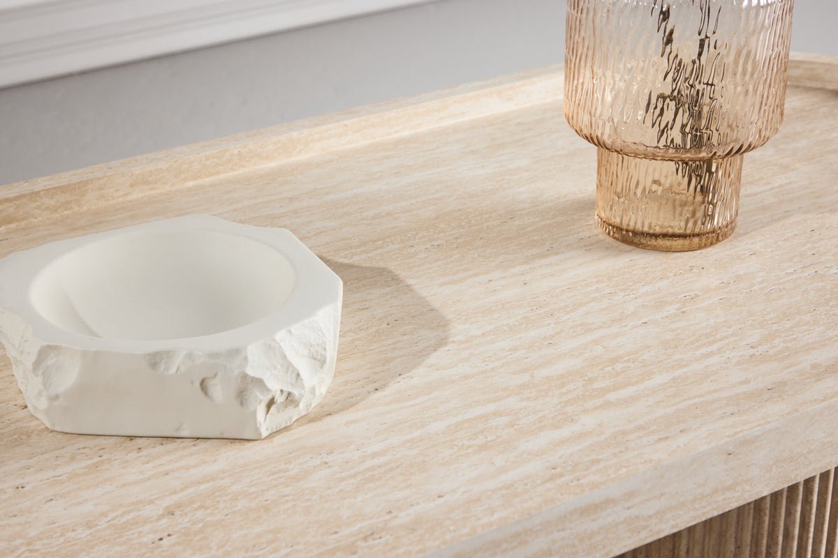 Couchtisch Belize - in Beige mit hoher Kante