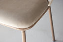 2er Set - Stuhl Coffee mit weichem, beigefarbenen Samtstoff