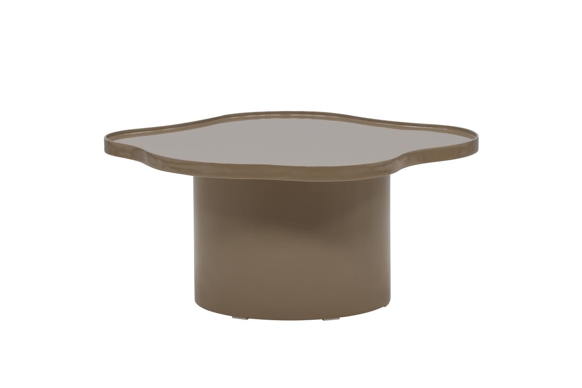 Couchtisch Caron - in Braun mit glänzender Oberfläche
