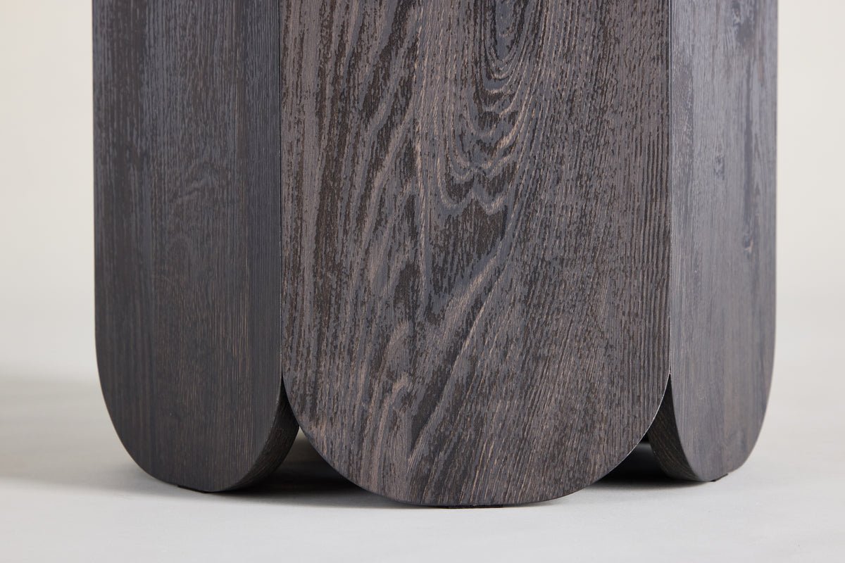 Couchtisch Keralo - stylischer Rundtisch in Holzoptik