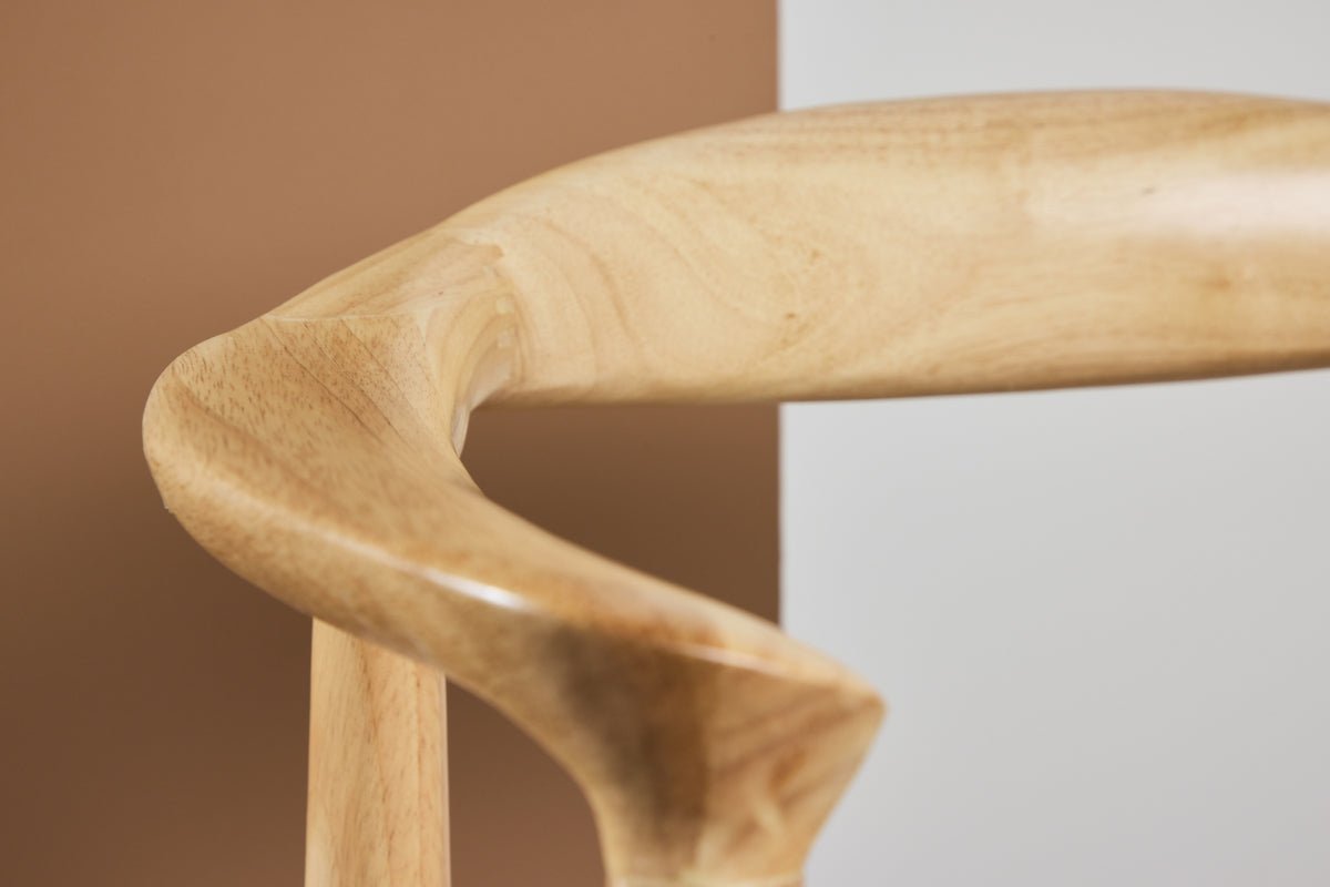 Sada 2 ks - Stolička Leli z gumovníkového dreva a lanového pletenia