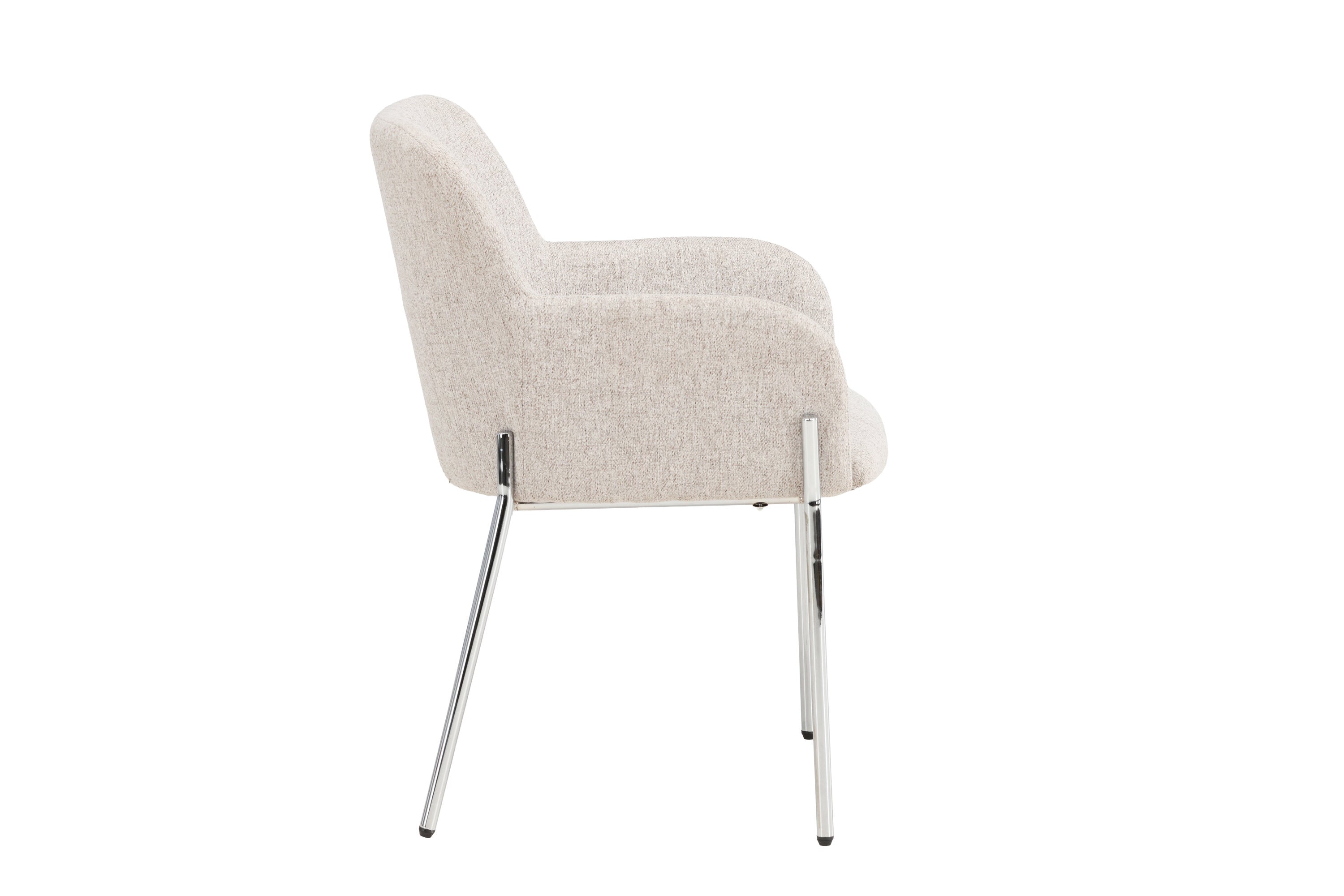 Stolička Helora v béžovej farbe z polyester-lanového materiálu