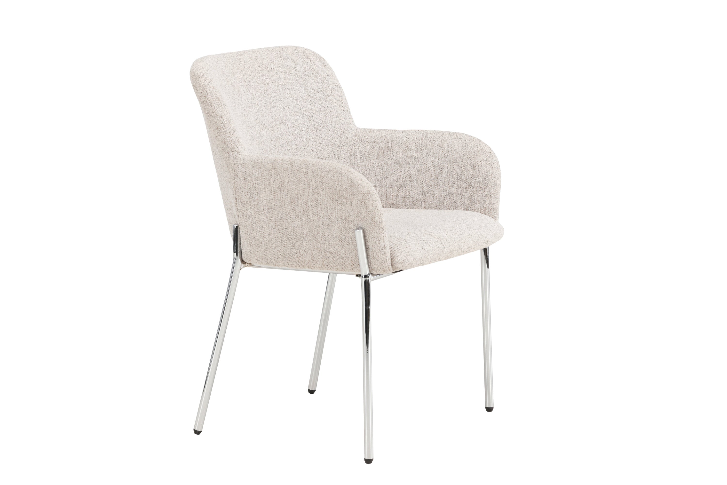 Stolička Helora v béžovej farbe z polyester-lanového materiálu