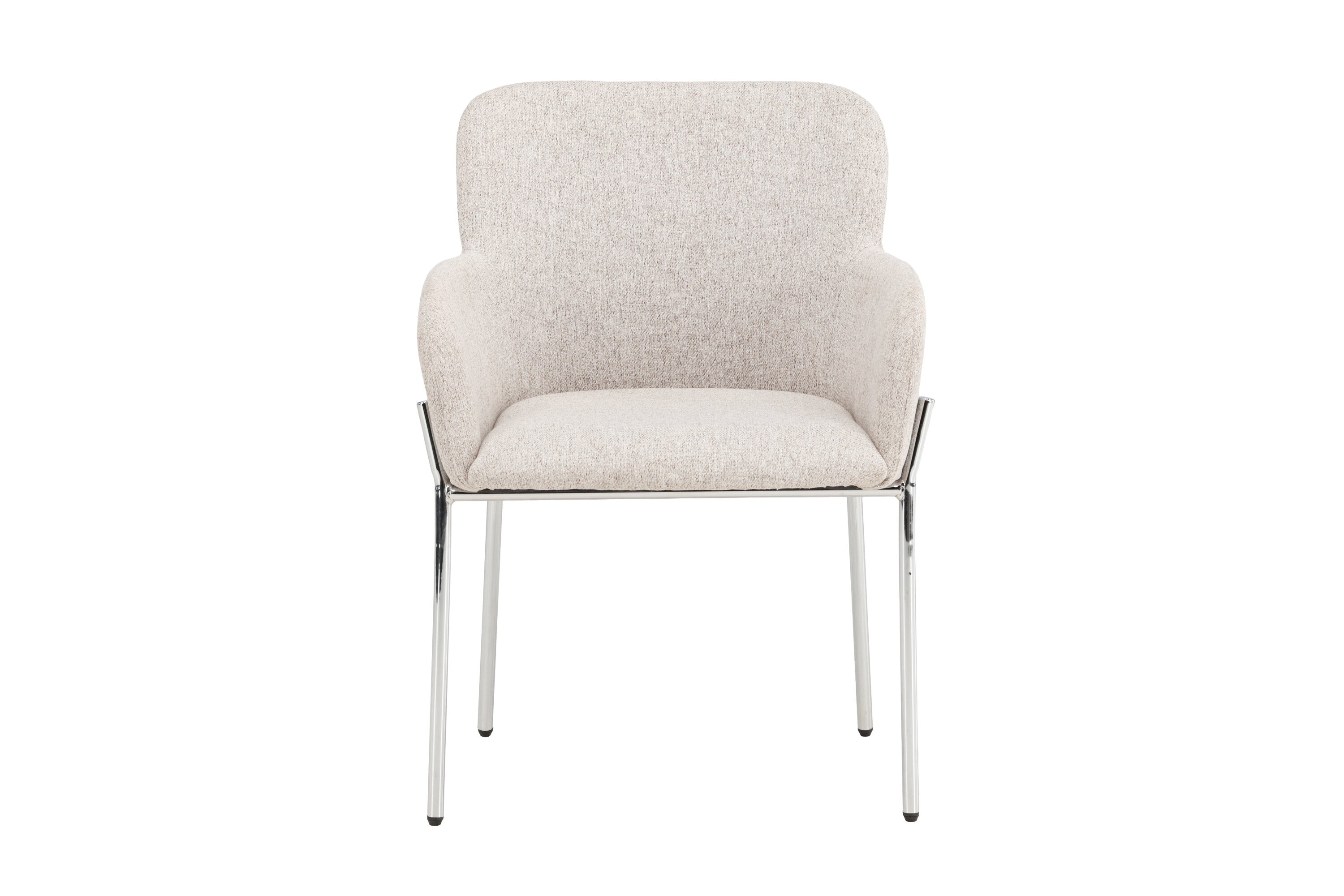 Stolička Helora v béžovej farbe z polyester-lanového materiálu