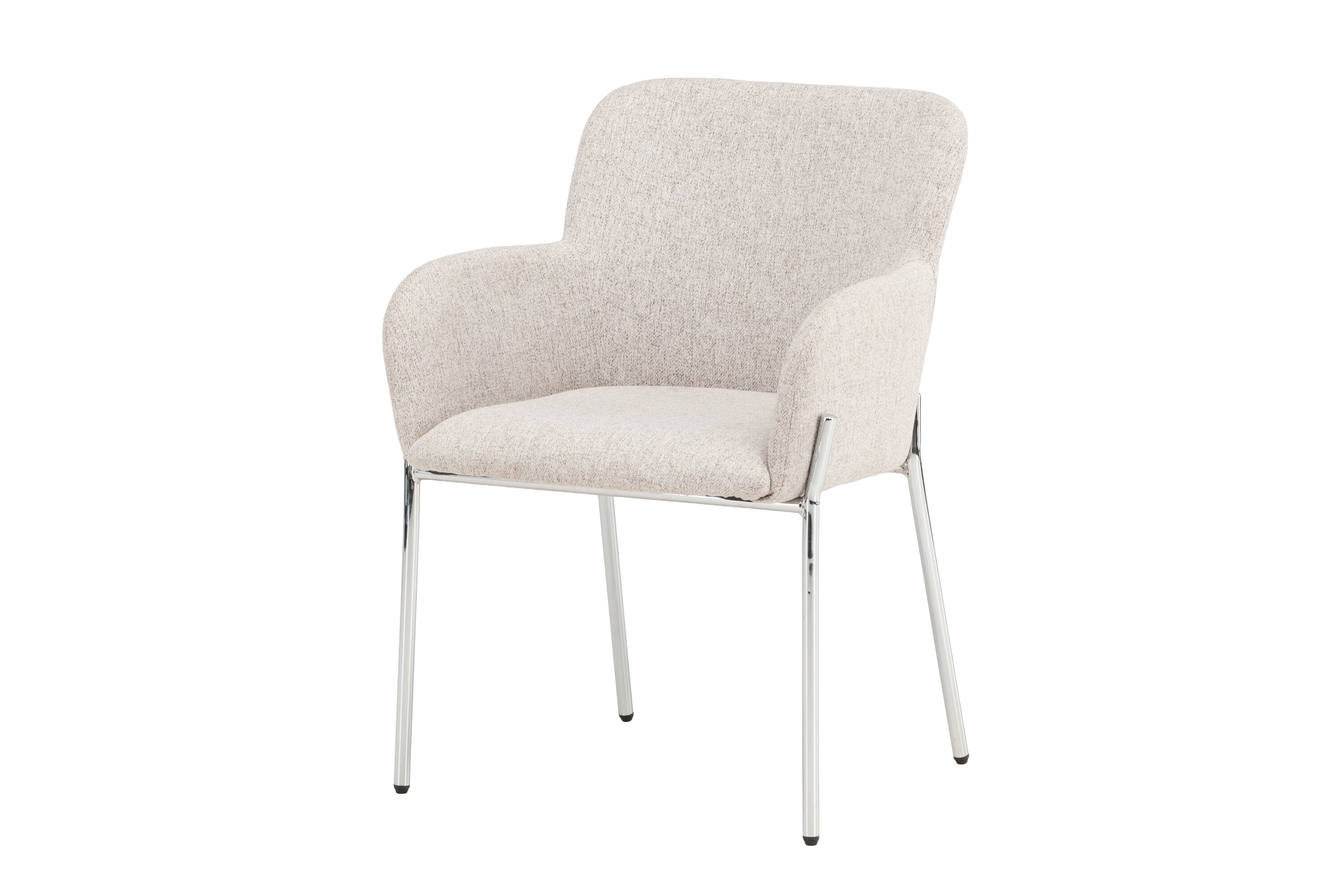 Stolička Helora v béžovej farbe z polyester-lanového materiálu