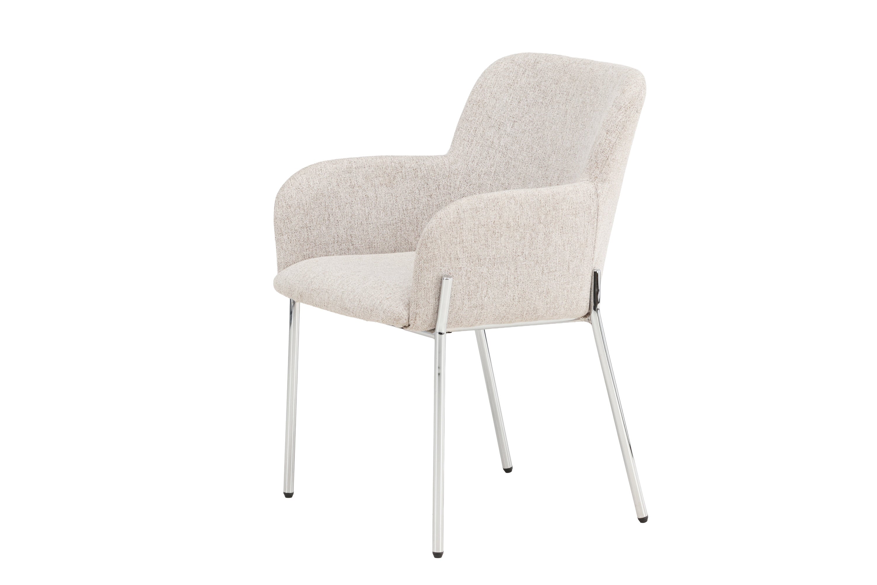 Stolička Helora v béžovej farbe z polyester-lanového materiálu