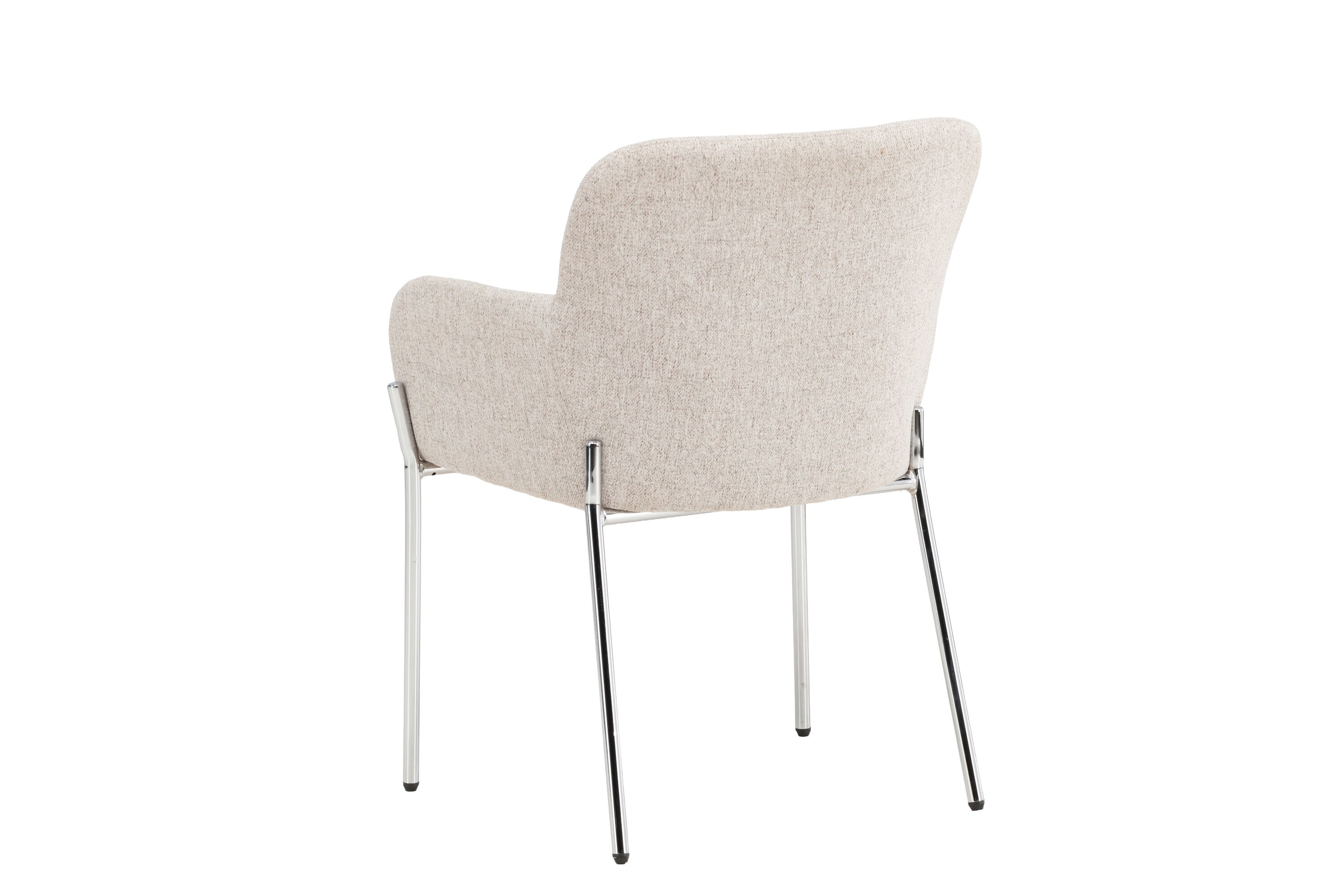 Stolička Helora v béžovej farbe z polyester-lanového materiálu