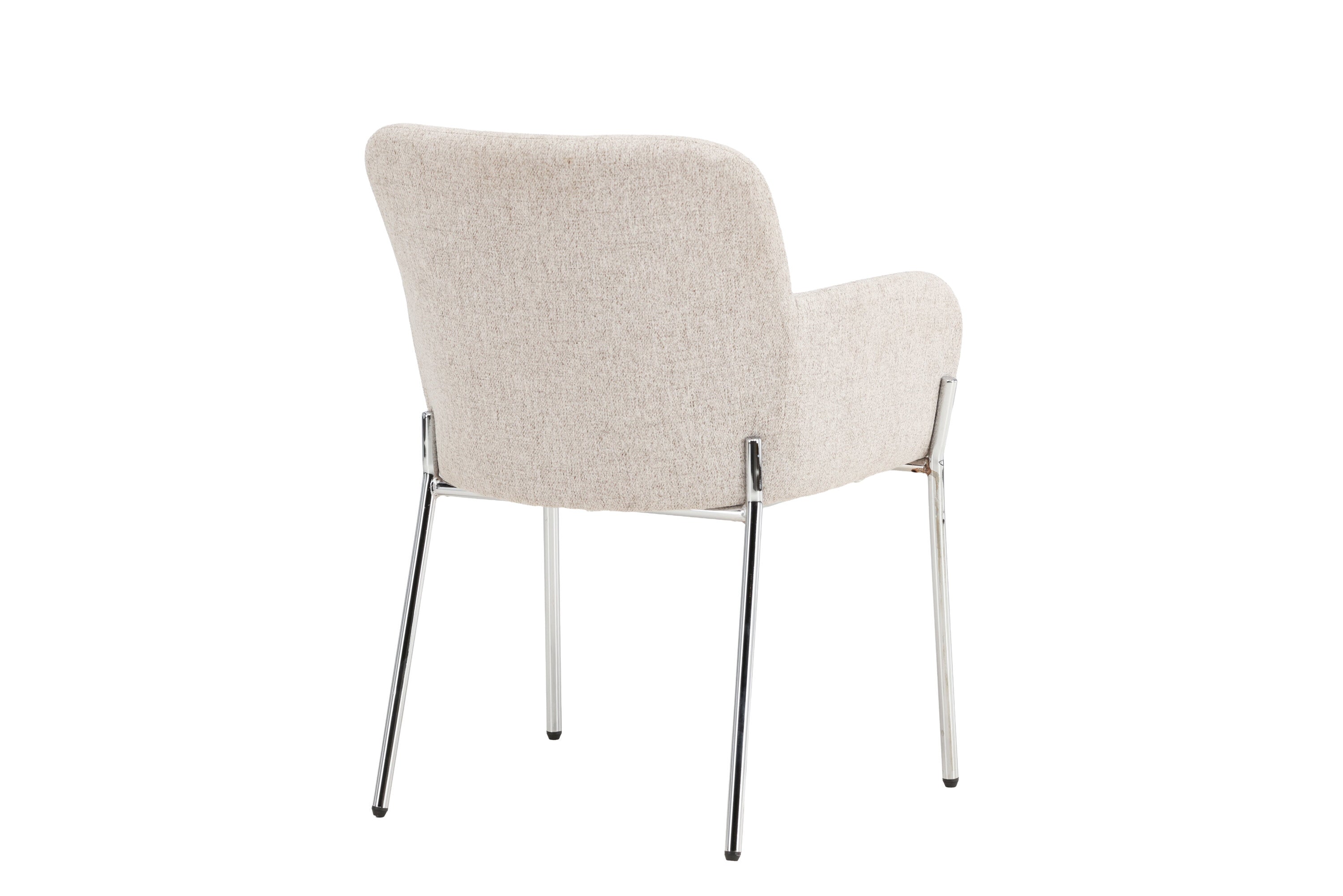 Stolička Helora v béžovej farbe z polyester-lanového materiálu