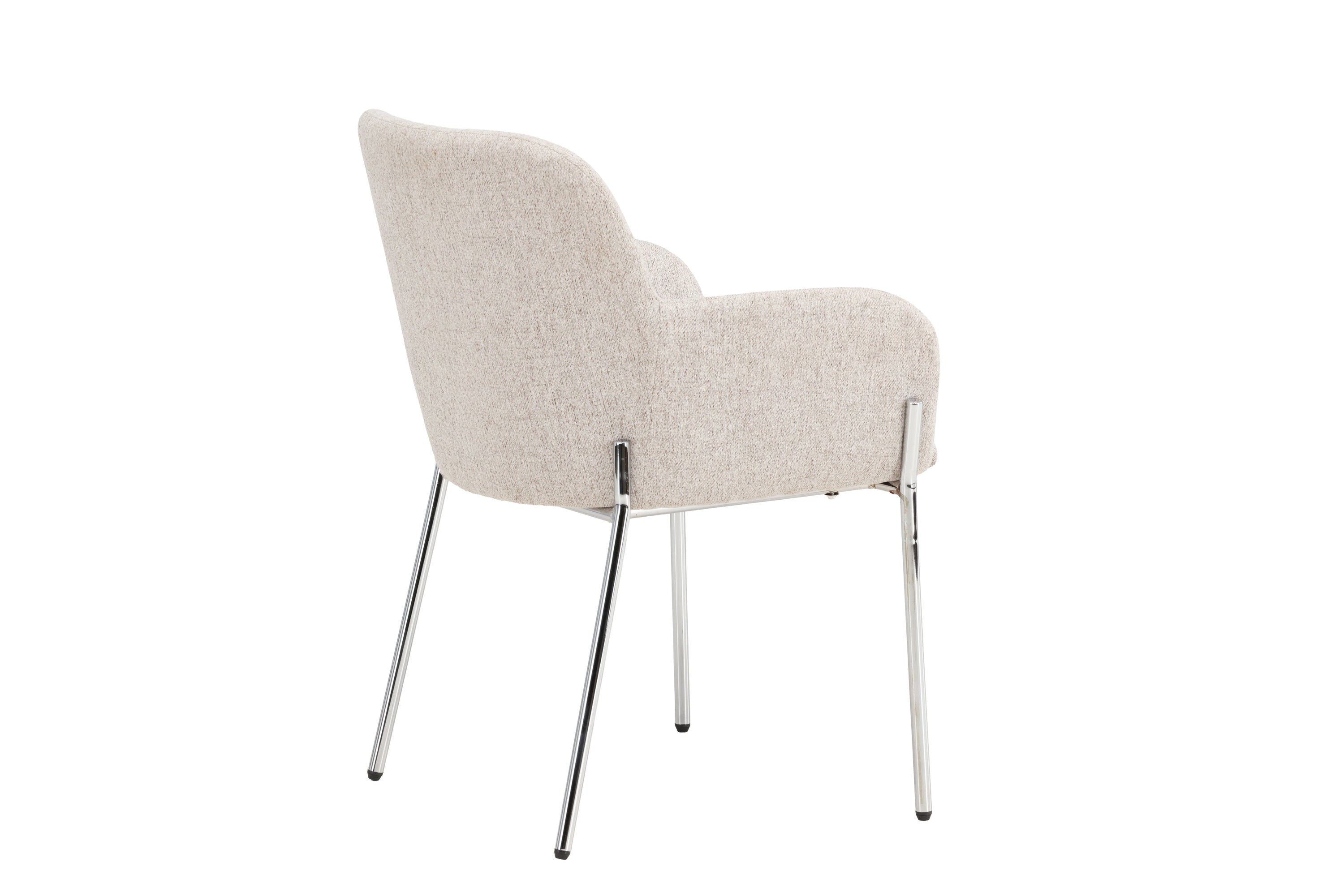 Stolička Helora v béžovej farbe z polyester-lanového materiálu