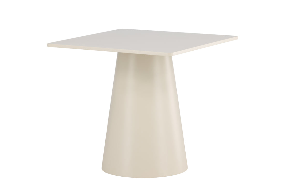 Jedálenský stôl Cubo – štvorcový dizajnový jedálenský stôl 80x80 cm v béžovej