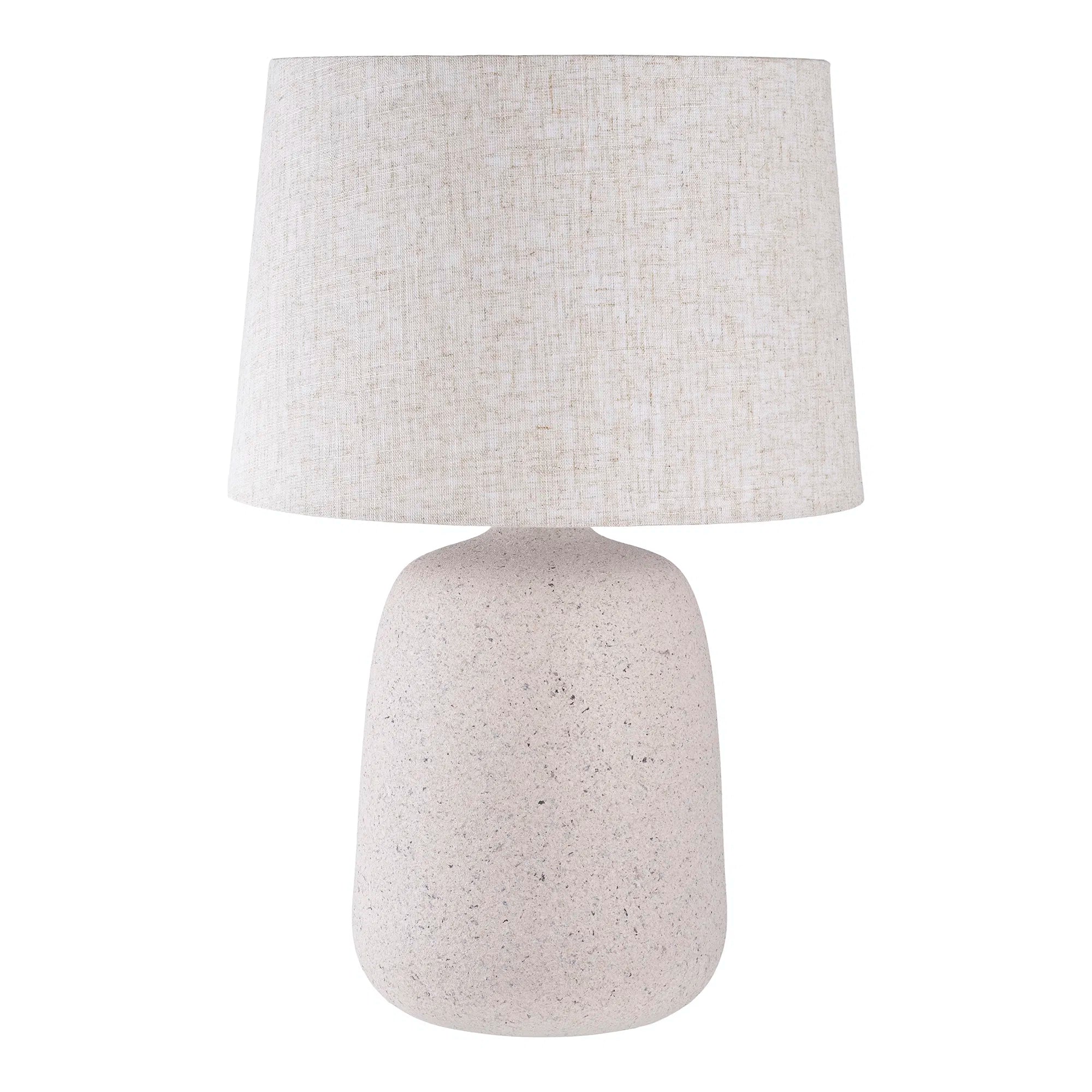 Stolná lampa „Carmelo“ – piesková štruktúra v modernom vzhľade