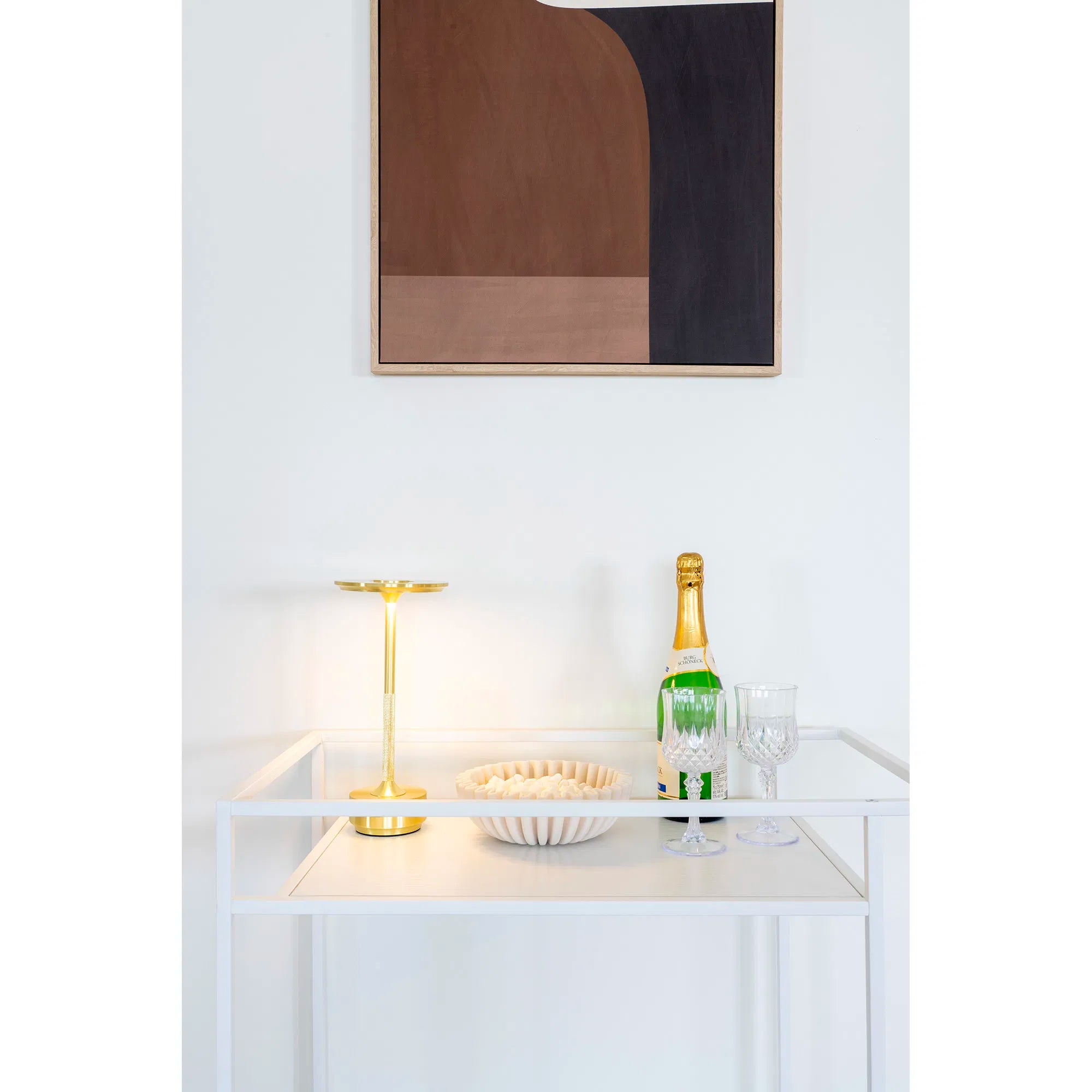 Stolná lampa „Ardena“ – elegancia v zlate, striebre a čiernej