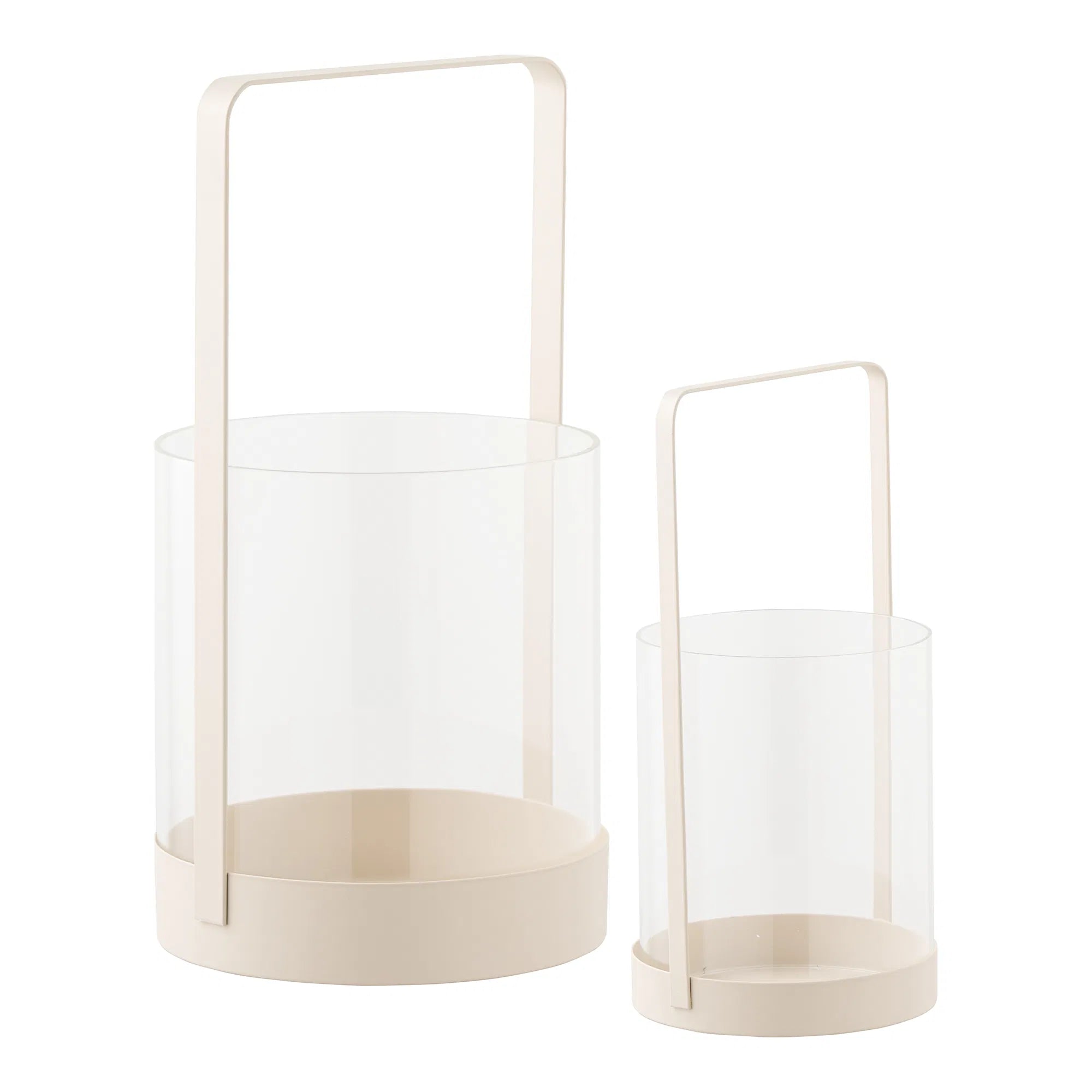 Držiak na sviečky Narviona – vyrobený z kovu a skla (sada 2 ks)