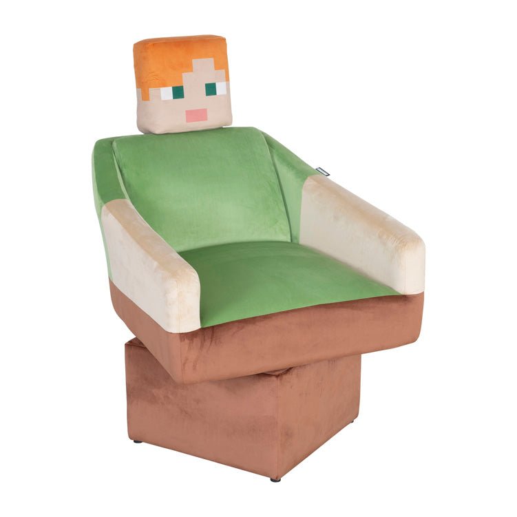 Minecraft otočné kreslo „Alex“ – s opierkami na ruky a opierkou hlavy