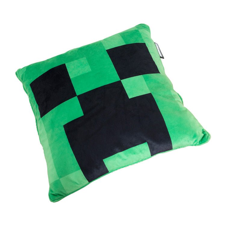 Minecraft dekoračný vankúš „Creeper plyšový“ – s výplňou a zamatovým vzhľadom