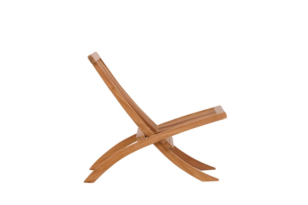 Záhradné lounge kreslo June - z teakového dreva v prírodnom vzhľade