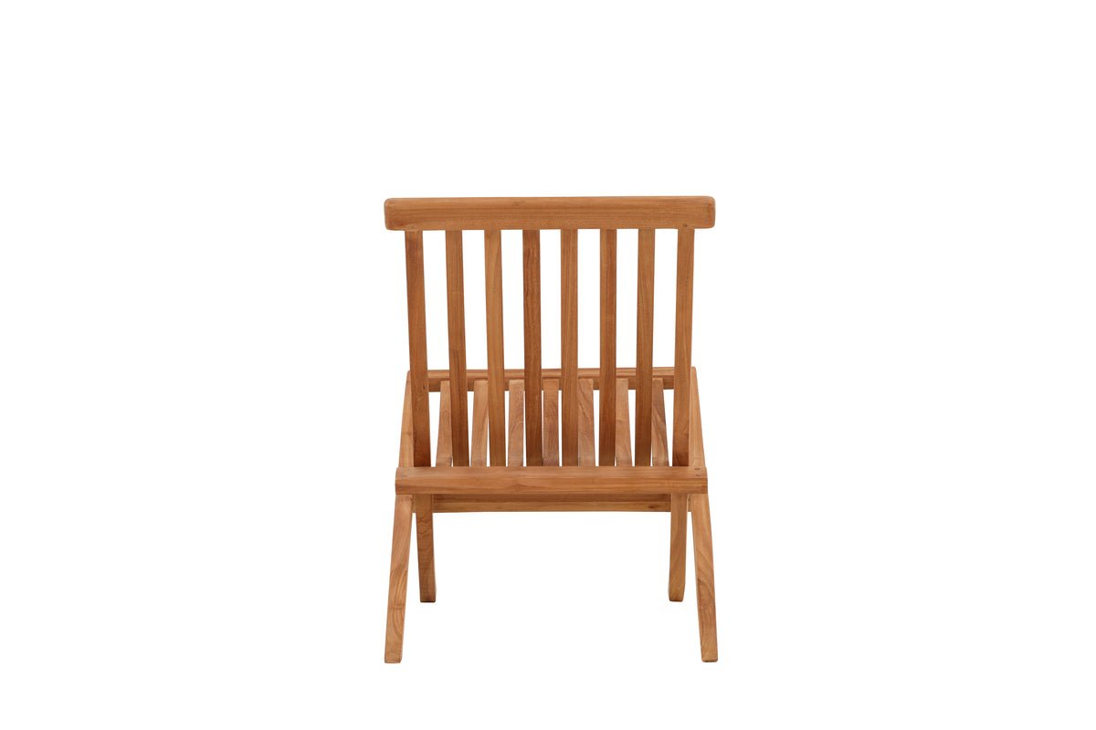 Záhradné lounge kreslo June - z teakového dreva v prírodnom vzhľade