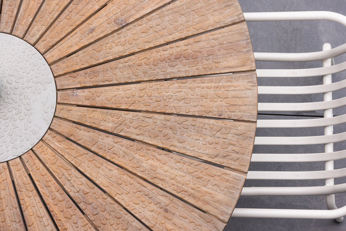 Záhradný jedálenský stôl Rose - Ø 140 cm z hnedého akáciového dreva