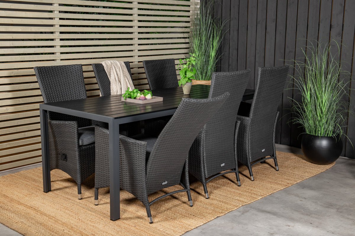 Sada 2 ks - Záhradná stolička Venezia v dizajne ratanu v Czarny, Bielá alebo prírodnom dizajne