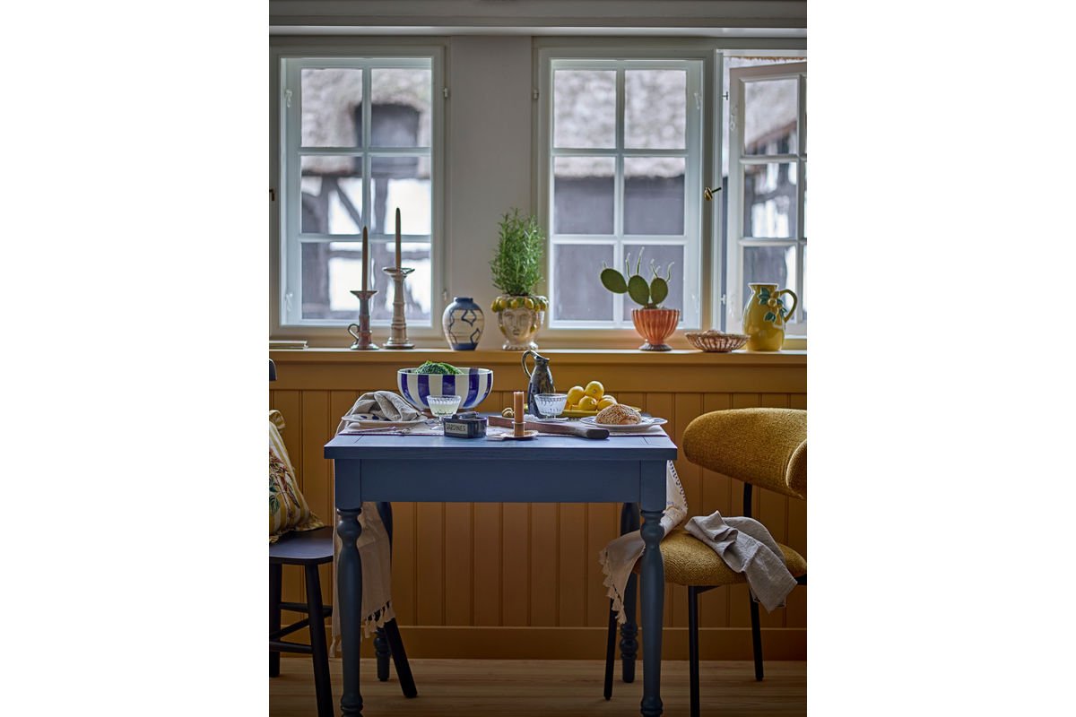 Jedálenská stolička Felix – čalúnenie z chenillu v teplom žltom odtieni