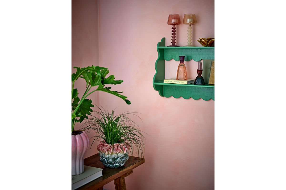 2er Set Teelichthalter Silas – Rosé, gefertigt aus Glas